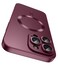 LEKEVO Magnetic for iPhone 16 Pro Case Compatible with MagSafeBuiltin Camera Lens Protector Slim Soft Silicone Bumper Shockproof Metallic Luster Phone Case Burgundy