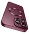 LEKEVO Magnetic for iPhone 16 Pro Case Compatible with MagSafeBuiltin Camera Lens Protector Slim Soft Silicone Bumper Shockproof Metallic Luster Phone Case Burgundy