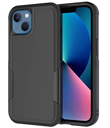 LEXNEC Designed for iPhone 14 Apple iPhone 13 CasesHeavyDuty Tough Rugged Lightweight Slim Shockproof Protective Men Women Phone Case Cover for iPhone 13 612021Black