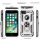 LeYi Compatible for 876s6 Case 2 Pack Silver Cellular Phone Case with Tempered Glass Screen Protector Kickstand Ring