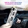 LeYi Compatible for 876s6 Case 2 Pack Silver Cellular Phone Case with Tempered Glass Screen Protector Kickstand Ring