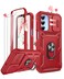 LeYi Compatible for Samsung Galaxy A155G Case Screen Protector Galaxy A15 5G with A15 5G Telephone Case Capinha Celular Stand Cell Forro Protection de Galaxy A15 5G Phone Case Cute Red