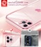 LeYi for iPhone11Pro Max Case with Tempered Glass Screen Protector 2 Pcs Full Camera Lens ProtectionLove Heart Plating Girly Women Luxury Soft TPU Shockproof Case para i Phone 11 ProMaxPink