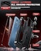 LeYi for Moto GPlay2024 Case Motorola G Play 2024 Case with Screen Protector and Camera Lens Protector Heavy Duty Smartphone Phone Cover Magnetic Ring Stand GPlay 2024 Accessories Black
