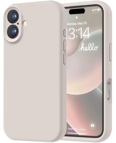 LOVE 3000 Designed for iPhone 16 Case Premium Silicone with Soft AntiScratch Microfiber Lining Shockproof Protective Phone Case for Men Women Girls 61 Stone