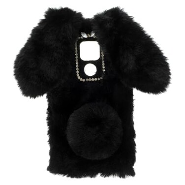 Mikikit Lovely Bunny Phone Cover Soft Protective Case Compatible with Moto G 65In Plush Fluffy Scratch Resistant Cute Animal Smartphone Shell