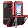 Lunivop Compatible with iPhone 16 Pro max Case Heavy Duty Protection Dustproof Built in Screen Protector Rugged Stand 360 Full Body Military Grade Metal Bumper Phone Cases Red 2024