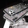 LUVI Compatible with iPhone 14 Pro Max Bling Case Cute Glitter Diamond for Women Girls cailSparkle Shiny Crystal Bumper Luxury Protective 3D Handmade Cover Black