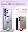 GolbinBox Magnetic Case Compatible with Samsung Galaxy S25 UltraCompatible with MagSafeFull Camera ProtectionScreen Protector Shockproof Plating Clear Phone Cover for Galaxy S25 UltraDark PurpleClear