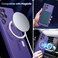 MAKAVO Matte for Samsung Galaxy S22 Ultra Case Compatible with MagSafe Slim Thin Magnetic Cover with Builtin Camera Lens Protector Shockproof Phone Shell Purple