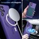 MAKAVO Matte for Samsung Galaxy S22 Ultra Case Compatible with MagSafe Slim Thin Magnetic Cover with Builtin Camera Lens Protector Shockproof Phone Shell Purple