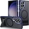MALEWOLF Compatible with Samsung Galaxy S22 Ultra Magnetic Case Matte Translucent Case with 3 Stand Ways Fit for Magsafe Ultra Slim NonSlip Shockproof Phone Case for Galaxy S22 Ultra Darkblue