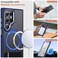 MALEWOLF Compatible with Samsung Galaxy S22 Ultra Magnetic Case Matte Translucent Case with 3 Stand Ways Fit for Magsafe Ultra Slim NonSlip Shockproof Phone Case for Galaxy S22 Ultra Darkblue