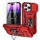 Maxdara for iPhone 14 Pro Max Camera Cover Case with Screen Protector with Builtin 360 Rotate Ring Stand Magnetic Car Mount Cover Case for iPhone 14 Pro Max 67 inch Red