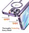 Meifigno Candy Mag Series Case Designed for iPhone 15 Pro Compatible with MagSafe Glitter Card Wrist Strap Full Camera Lens Protection Designed for iPhone 15 Pro Case Women Girls Deep Purple