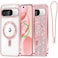 Meifigno Designed for Google Pixel 1010 Pro Case 63 Glitter Card Wrist StrapCompatible with MagSafe Transparent Back and Electroplated Edges for Pixel 10 Pro CasePixel 10 Case Rose Gold
