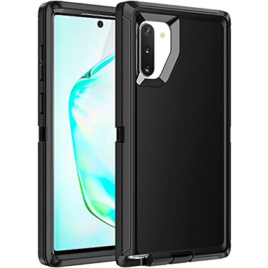 Mieziba for Galaxy Note 10 Plus CaseShockproof Dropproof Dustproof3Layer Full Body Protection Heavy Duty Hard Cover Case for Galaxy Note 10 Plus 68 inch2019 ReleaseBlack