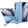 Miimall for Samsung Fold 6 Case with Hidden Kickstand Hinge Protection Scratch Resistant Ultra Thin and Slim AntiDrop Comfortable Grip Cover for Z Fold 6 Blue
