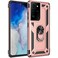 Dionsibei Military Grade Drop Impact for Samsung Galaxy S21 Ultra Case Galaxy S21 Ultra 5G Case Metal Rotating Ring Kickstand Holder Armor Heavy Duty Shockproof Case Galaxy S21 Ultra Phone Case Rose G