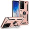 Dionsibei Military Grade Drop Impact for Samsung Galaxy S21 Ultra Case Galaxy S21 Ultra 5G Case Metal Rotating Ring Kickstand Holder Armor Heavy Duty Shockproof Case Galaxy S21 Ultra Phone Case Rose G