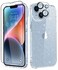 MIODIK Compatible with iPhone 14 Case with Screen Protector Camera Lens Protector NonYellowing Clear Glitter Phone Case Protective Shockproof Women Cover for 61 Inch Sparkle Clear