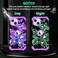 Miqala Compatible with iPhone 14 Plus CaseGlow in The Dark Three Layer Heavy Duty Shockproof Hard Plastic BumperSoft Silicone Protective Case for Apple iPhone 14 PlusDark Butterfly