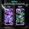 Miqala for iPhone 13 Pro Max CaseGlow in The Dark Three Layer Heavy Duty Shockproof Full Body Protection Hard Plastic BumperSoft Silicone Case for Apple iPhone 13 Pro Max 67 inchDark Butterfly