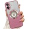 Misscase for iPhone 16 Magnetic Glitter Case Compatible with MagSafeFull Protection Slim Shockproof AntiScratch Case with Camera Lens Protector Logo View DustProof Net for Women Pink