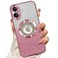 Misscase for iPhone 16 Magnetic Glitter Case Compatible with MagSafeFull Protection Slim Shockproof AntiScratch Case with Camera Lens Protector Logo View DustProof Net for Women Pink