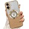 Misscase for iPhone 16 Plus Magnetic Glitter Case Compatible with MagSafeFull Protection Slim Shockproof AntiScratch Case with Camera Lens Protector Logo View DustProof Net for Women Gold