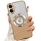 Misscase for iPhone 16 Plus Magnetic Glitter Case Compatible with MagSafeFull Protection Slim Shockproof AntiScratch Case with Camera Lens Protector Logo View DustProof Net for Women Gold