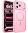 MOCCA Magnetic for iPhone 17 Pro Case Compatible with MagSafe 16FT Military Grade Drop Protection Full Camera Protection AntiFingerprint Matte Cover for Phone Automobile SpeakerphonesPink