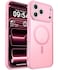MOCCA Magnetic for iPhone 17 Pro Max Case Compatible with MagSafe 16FT Military Grade Drop Protection Full Camera Protection AntiFingerprint Matte Cover for Phone Automobile SpeakerphonesPink