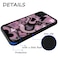 MOKENS Cute Phone Cases Aesthetic Purple Pink Heart Phone Case Protective Compatible with iPhone 12 and 12 Pro