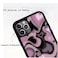 MOKENS Cute Phone Cases Aesthetic Purple Pink Heart Phone Case Protective Compatible with iPhone 12 and 12 Pro