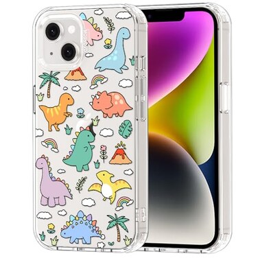 MOSNOVO for iPhone 1314 Case Military Grade 66ft Drop Tested Clear with Dinosaur Land Design