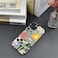 MQJCYB Compatible with iPhone 14 13 Case Hybrid Heavy Duty 2 in 1 Full Body Rugged Shockproof Protection Glossy Case for iPhone 14 13 Aesthetic Collage Moon and Sun