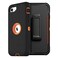 MXX Case Designed for iPhone SE Case 2020 SE 2022 Heavy Duty Protective with Screen Protector 3 Layers Rugged Rubber Protection Cover Rotating 360 Degree Belt Clip SE 3rd2nd Gen OrangeBlack