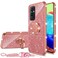 nancheng for OnePlus 9 pro 5G Case 2021 Cute Girls Women Glitter Soft TPU Cover with Ring Kickstand Strap Lanyard Shockproof Protective Phone Case Rose Gold