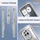 Nijiadi for Nothing Phone 3A Pro Phone Case 360 Rotatable Ring Holder KickstandStand Non Yellowing Transparent 4 Corners Shockproof Protective Cover Case for Nothing Phone 3A Pro Crystal Clear