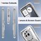 Nijiadi for Nothing Phone 3A Pro Phone Case 360 Rotatable Ring Holder KickstandStand Non Yellowing Transparent 4 Corners Shockproof Protective Cover Case for Nothing Phone 3A Pro Crystal Clear