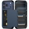 Nvollnoe Compatible with iPhone 17 Pro Case with Card Holder Dual Layer Heavy Duty Protective Shockproof Hidden Card Slot Slim Wallet Phone Case for WomenMen 63 inchBlue