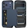 Nvollnoe Compatible with iPhone 17 Pro Case with Card Holder Dual Layer Heavy Duty Protective Shockproof Hidden Card Slot Slim Wallet Phone Case for WomenMen 63 inchBlue