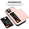 Nvollnoe for iPhone 12iPhone 12 Pro Case with Card Holder Heavy Duty Protective Dual Layer Shockproof Hidden Card Slot Slim Wallet Case for iPhone 1212 Pro for MenWomenRose Gold