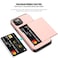 Nvollnoe for iPhone 12iPhone 12 Pro Case with Card Holder Heavy Duty Protective Dual Layer Shockproof Hidden Card Slot Slim Wallet Case for iPhone 1212 Pro for MenWomenRose Gold