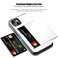 Nvollnoe for iPhone 14 Case with Card Holder Heavy Duty Protective Dual Layer Shockproof Hidden Card Slot Slim Wallet Case for iPhone 14 for WomenMenWhite