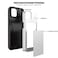 Nvollnoe for iPhone 14 Case with Card Holder Heavy Duty Protective Dual Layer Shockproof Hidden Card Slot Slim Wallet Case for iPhone 14 for WomenMenWhite
