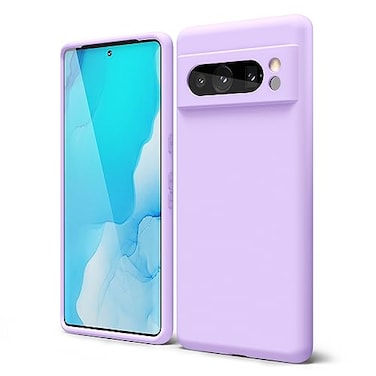 oakxco for Google Pixel 8 Pro Case Liquid Silicone Soft Rubber Gel Elegant Thin Slim TPU Matte Smooth Case with Camera Lens Cover for Women Girl Cute Lilac Lavender Light Purple