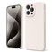 oakxco for iPhone 15 Pro Max Phone Case Liquid Silicone Cute Thin Slim Soft Rubber Gel for Women Men Smooth Matte TPU Plain Solid Color Girly Simple Case with Camera Cover Protection Beige Stone