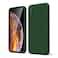 oakxco for iPhone X Case iPhone Xs iPhone 10 Phone Case Liquid Silicone Thin Slim Soft Rubber Gel TPU Plain Simple Cover for Women Girl Cute Matte Solid Color Dark Green